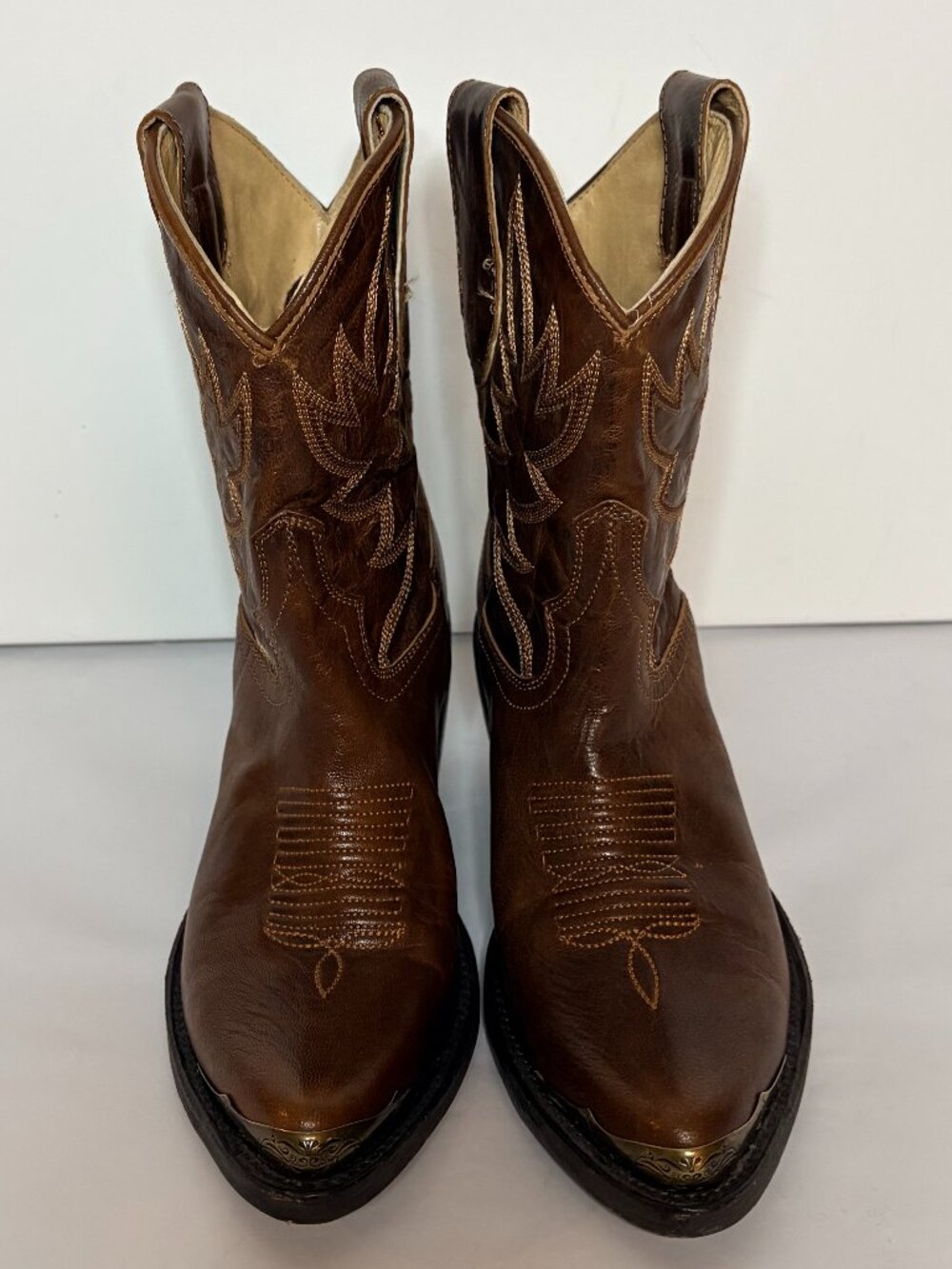 Idyllwind Woman's Wheels Brown Leather Pointed Toe Western Hi Ankle Boots Size 7